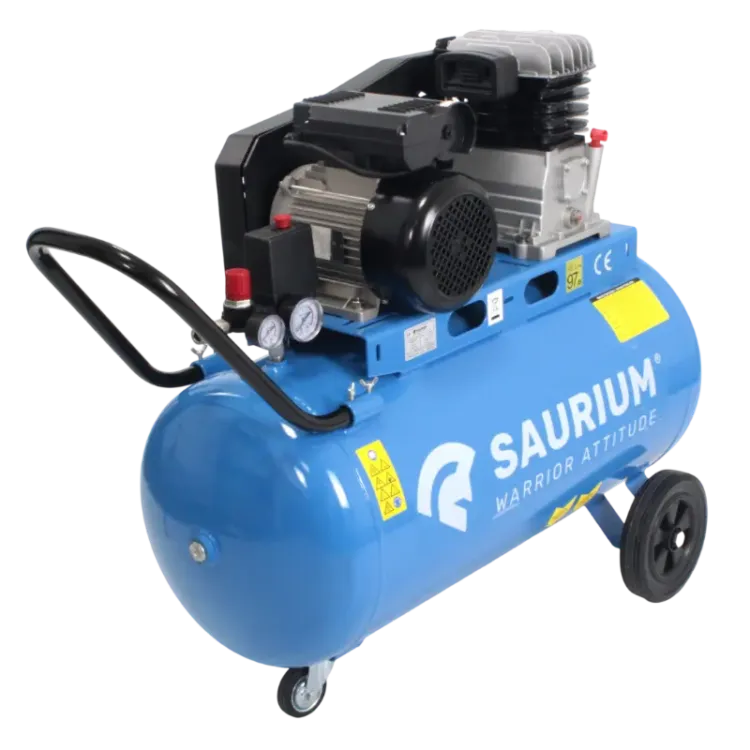 Compressor de Ar Monofásico Saurium 100L 3HP 230V 10 Bar